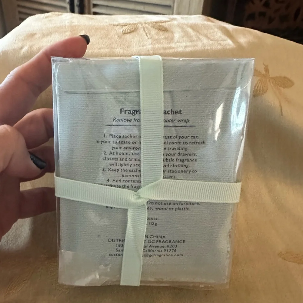 White Tea & Bamboo Set of 12 High Fragrance Drawer / Closet / Suitcase Sachets.